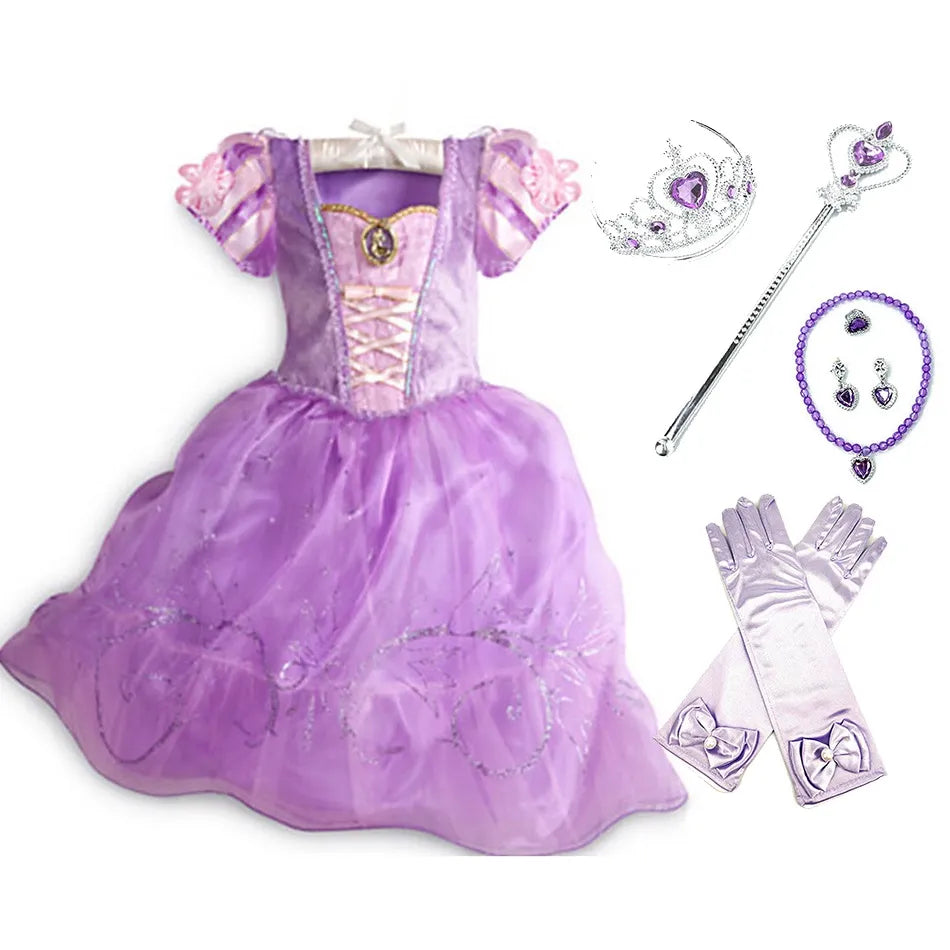 Little Girl Rapunzel Costume Party